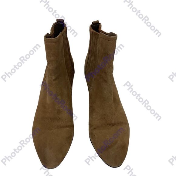 Sam Edelman Gillian brown suede wedge ankle length booties size 8 - Picture 3 of 8